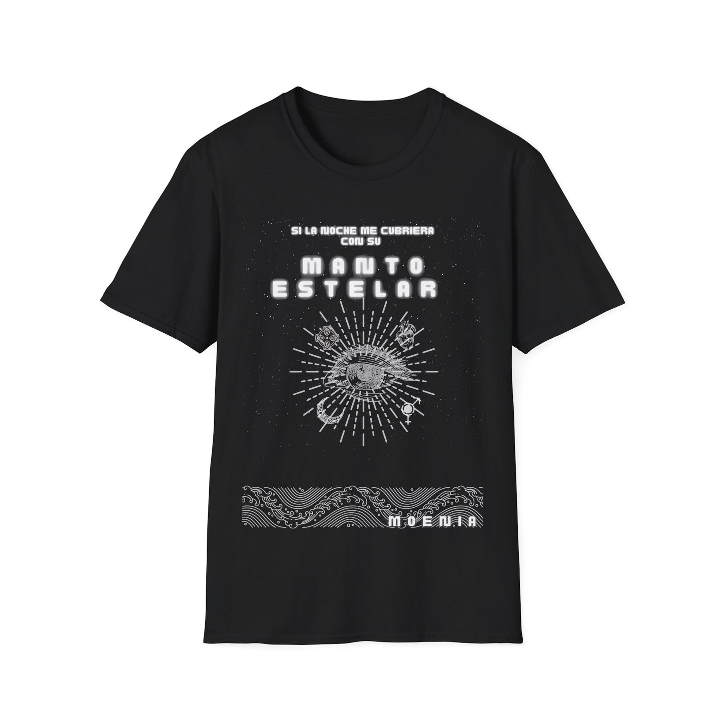 Men's Moenia Softstyle T-Shirt - Manto Estelar - Black