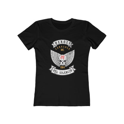 Heroes Del Silencio - Biker Club Wings - Women's The Boyfriend Tee - Black (Petite Size)