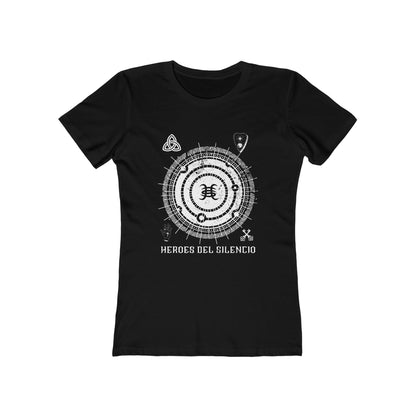 Heroes Del Silencio - Equilibrio - Women's The Boyfriend Tee - Black (Petite Size)
