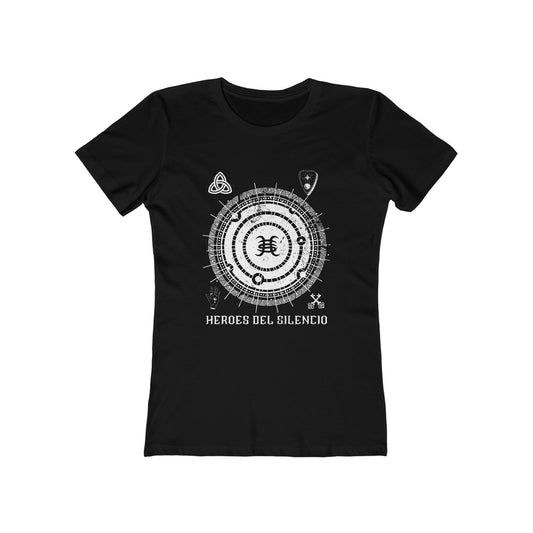 Heroes Del Silencio - Equilibrio - Women's The Boyfriend Tee - Black (Petite Size)